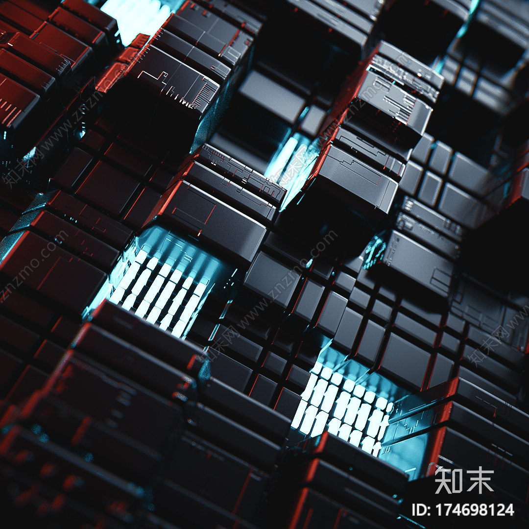 楼层建筑C4D动画工程文件分享CG模型下载下载【ID:174698124】