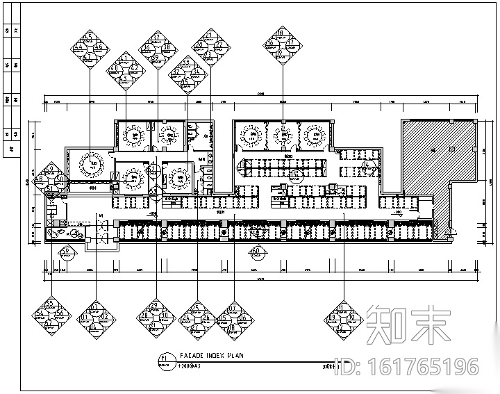 [新疆]青花瓷主题火锅店设计施工图（附效果图）cad施工图下载【ID:161765196】