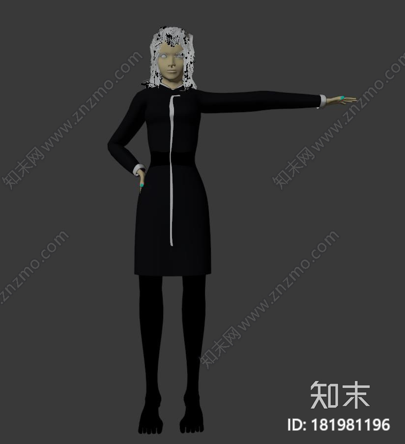 礼服女性CG模型下载【ID:181981196】