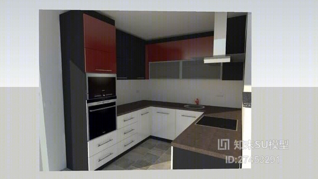 家居开放厨房SU模型下载【ID:318001026】