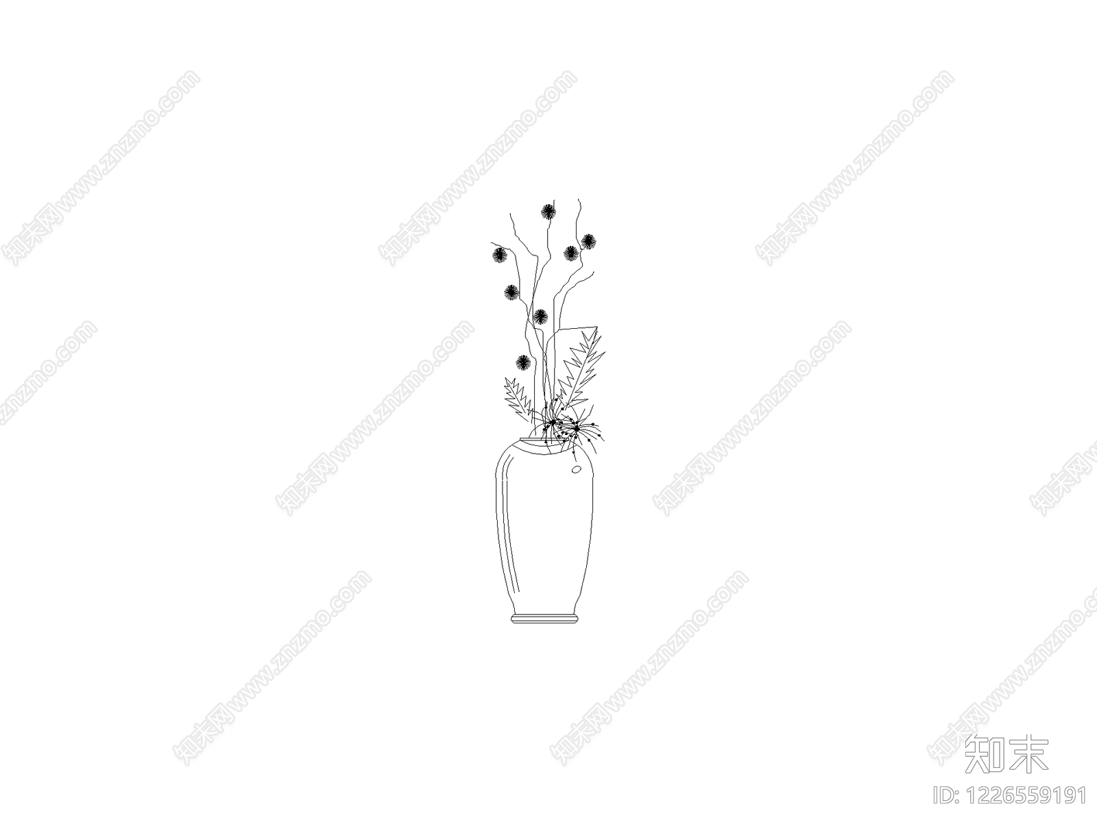 现代摆件CAD图纸