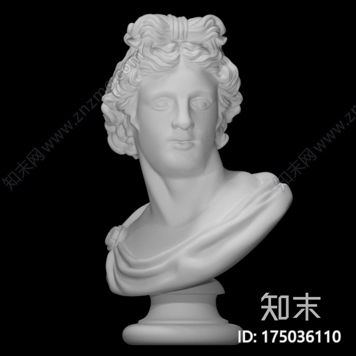 阿波罗宫半身像3d打印模型下载【ID:175036110】