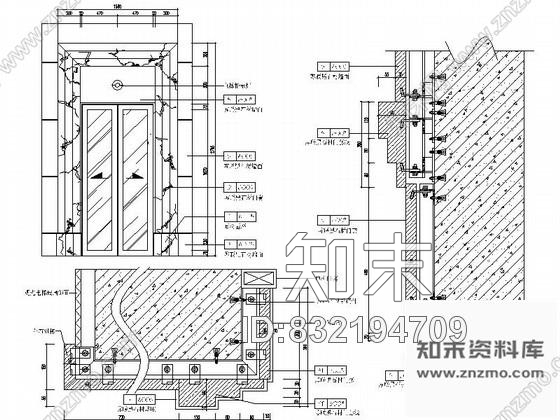 图块/节点电梯厅门详图施工图下载【ID:832194709】