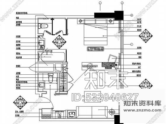 施工图重庆现代简约四星级酒店商务套房装修施工图cad施工图下载【ID:532040627】