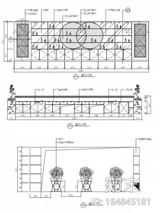 西餐厅及堂吧装修图cad施工图下载【ID:164845181】