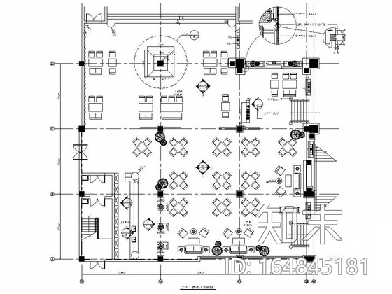 西餐厅及堂吧装修图cad施工图下载【ID:164845181】