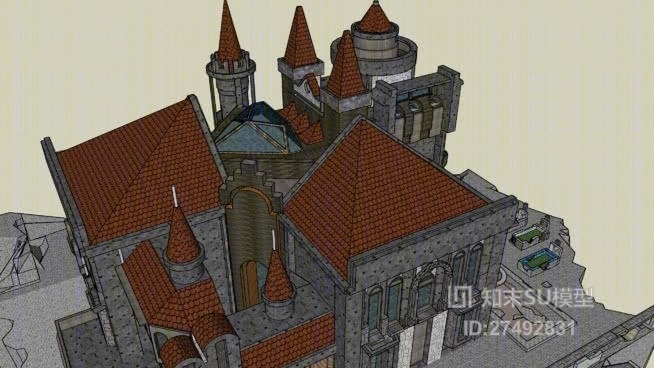独栋别墅SU模型下载【ID:218061335】