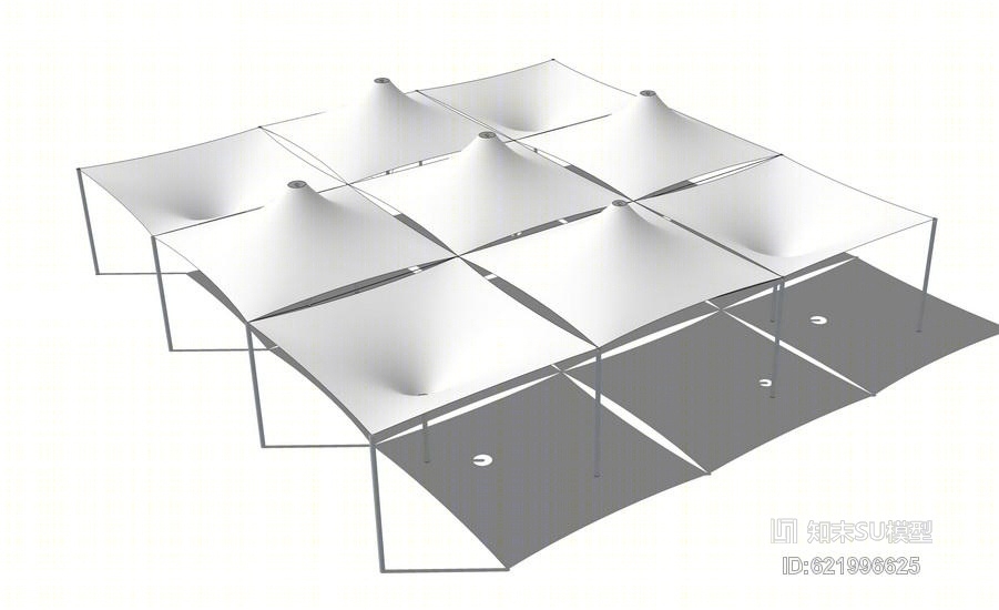 张拉膜SU模型下载【ID:621996625】