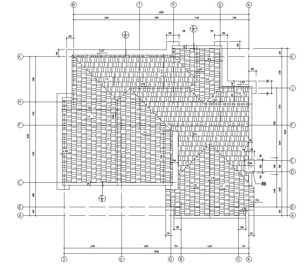 现代中式风格2层独栋别墅施工图设计cad施工图下载【ID:149888191】