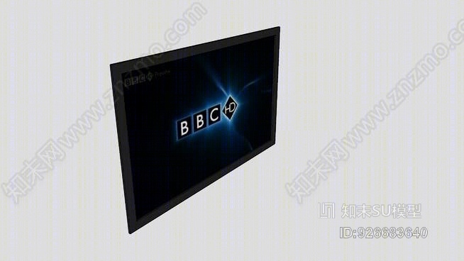 电视机50“平屏壁挂”SU模型下载【ID:926683640】