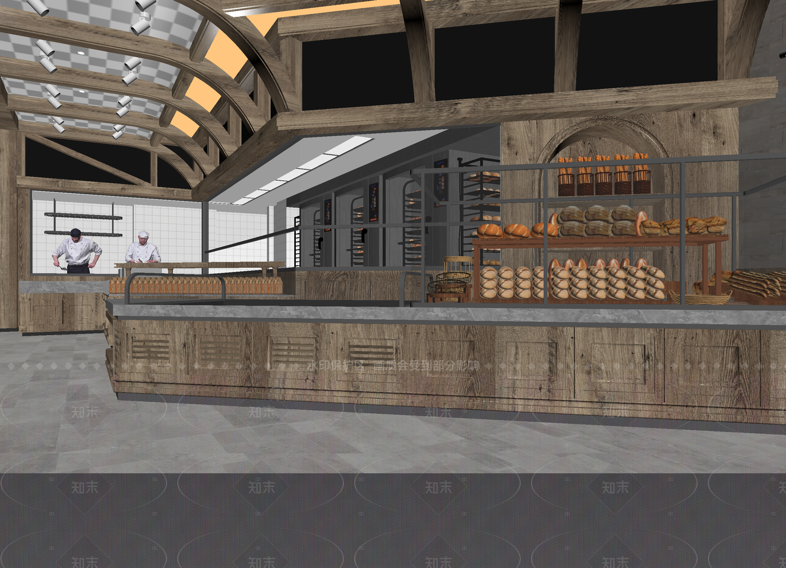 现代面包店3D模型下载【ID:1214988844】