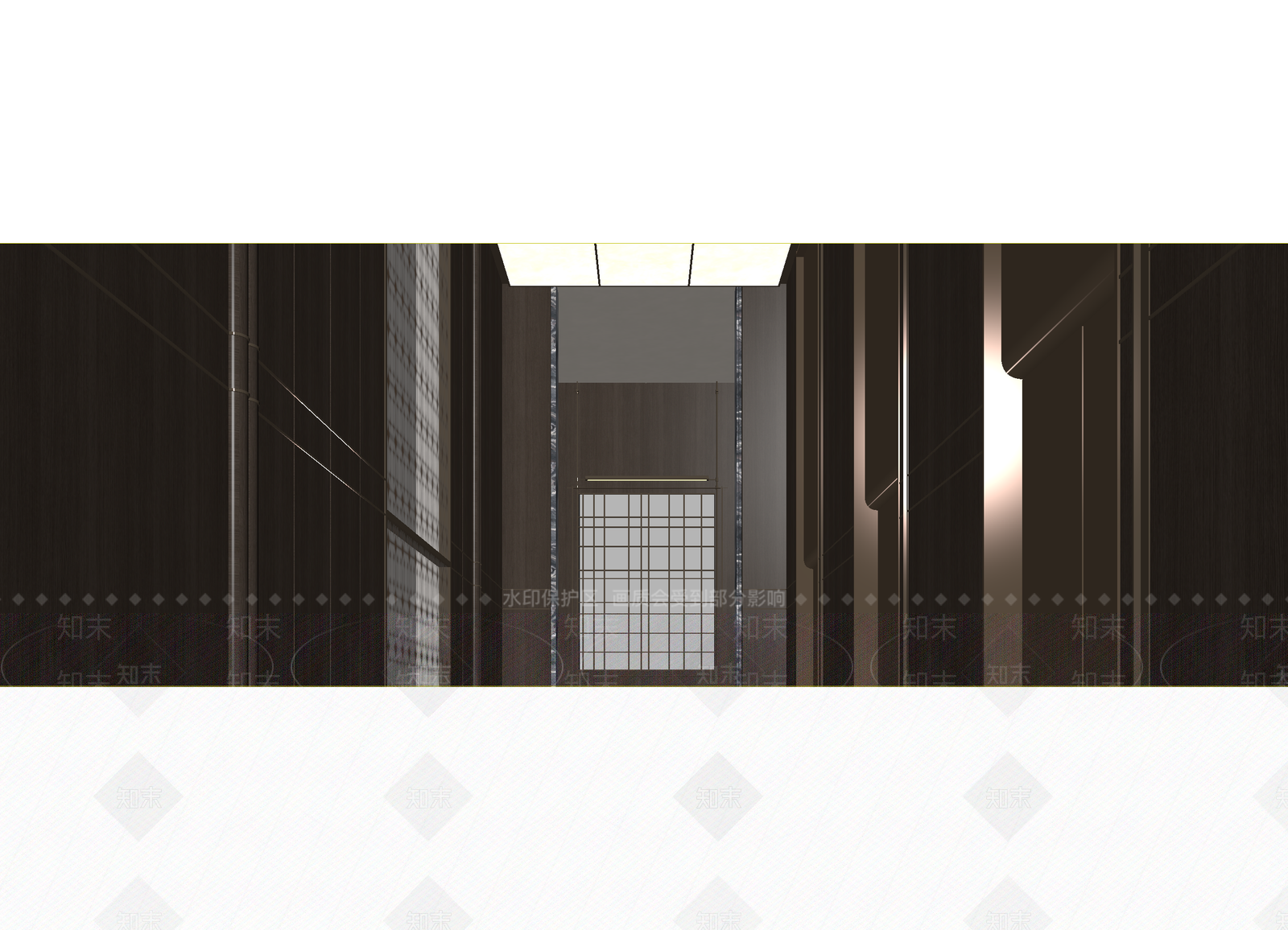 新中式走廊3D模型下载【ID:1214777264】