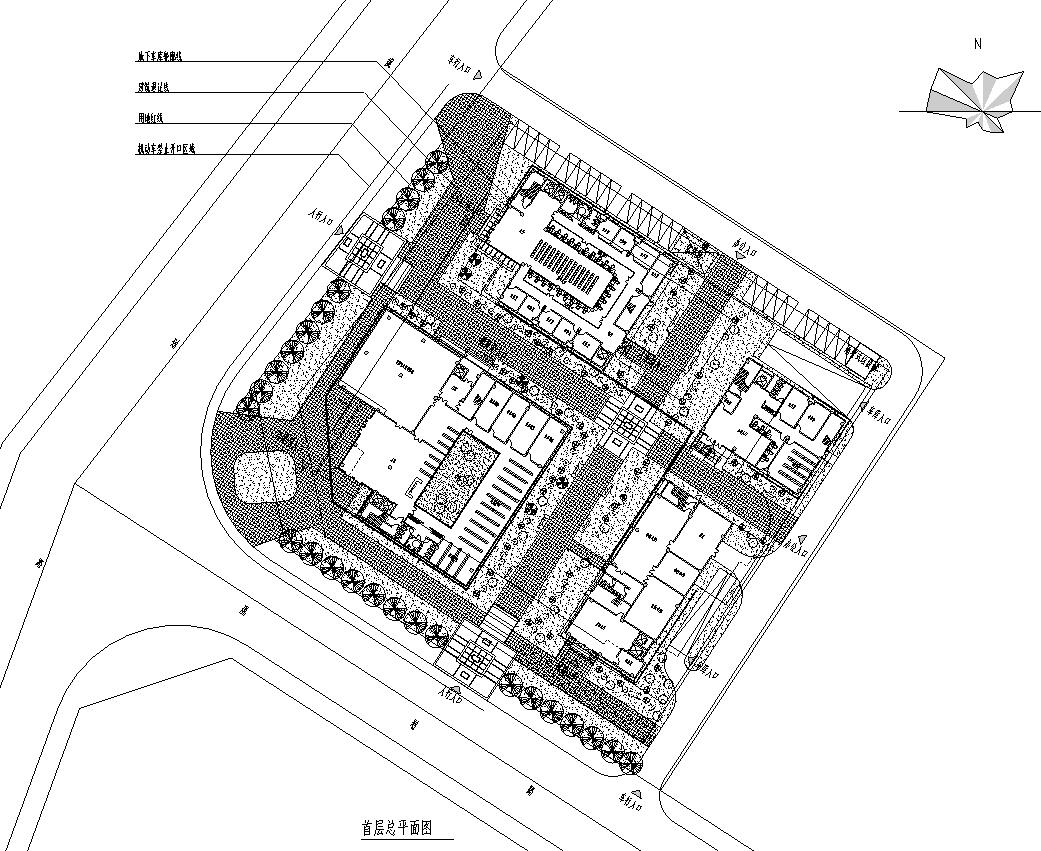 [四川]现代风格行政办公楼建筑施工图cad施工图下载【ID:165157121】