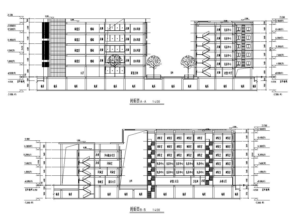 [四川]现代风格行政办公楼建筑施工图cad施工图下载【ID:165157121】