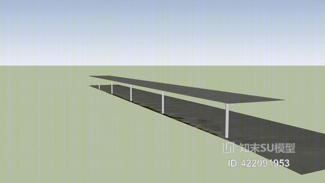 西班牙塞维利亚停车场（防晒）SU模型下载【ID:422091953】