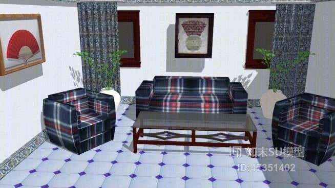沙龙SU模型下载【ID:917819834】