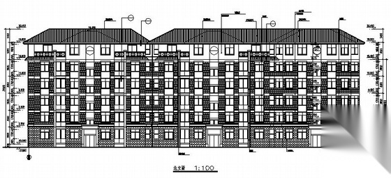 某六层住宅楼建筑施工图cad施工图下载【ID:149802158】