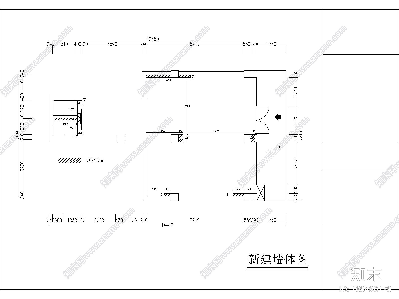 美发店施工图cad施工图下载【ID:169480179】