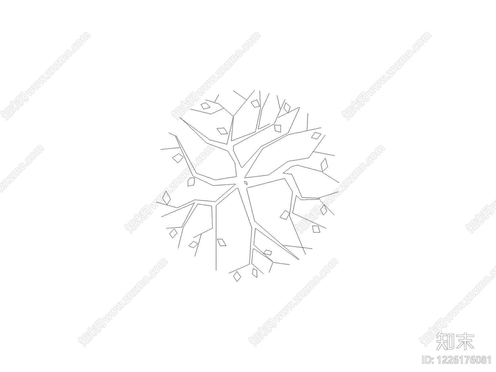 乔木种植CAD图纸