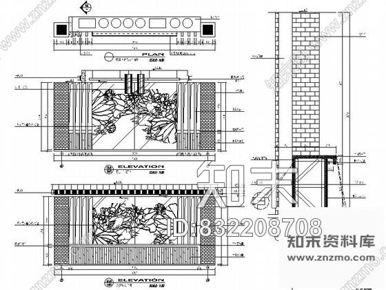图块/节点门厅散座区立面图cad施工图下载【ID:832208708】