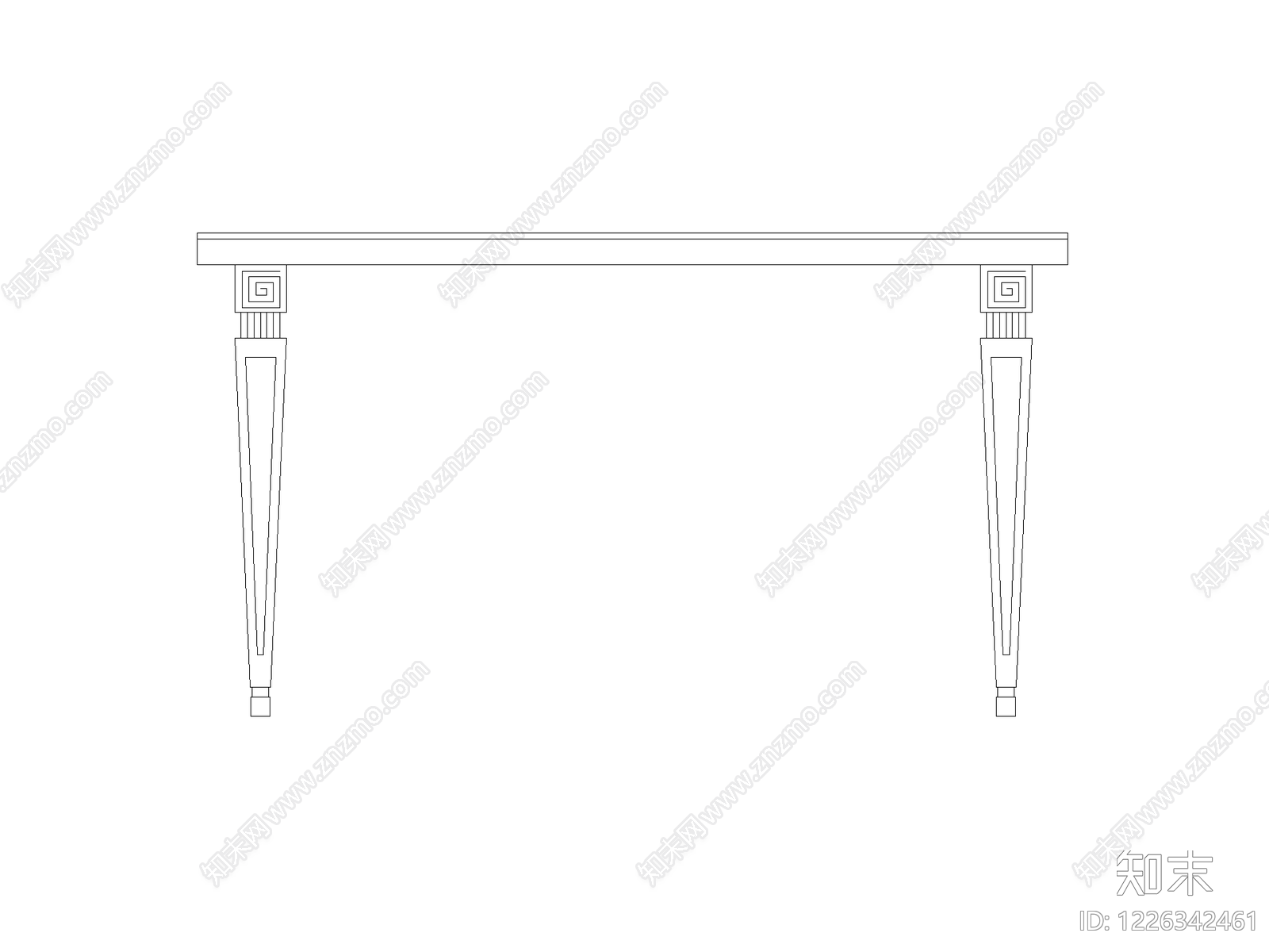 现代桌子CAD图纸
