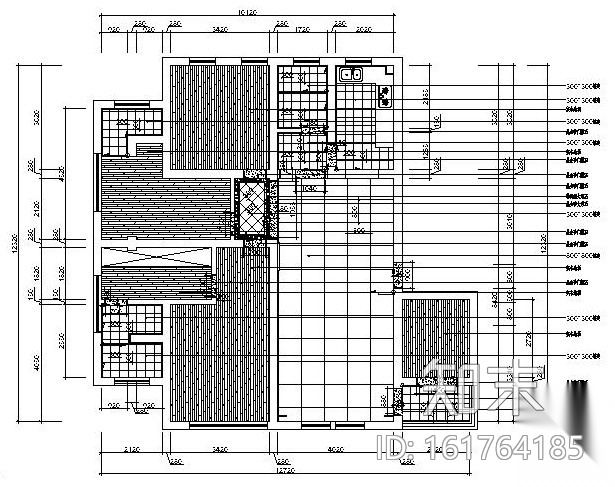 中西混搭风格住宅装修施工图设计（附高清效果图）cad施工图下载【ID:161764185】