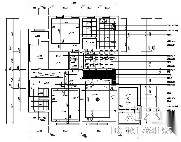 中西混搭风格住宅装修施工图设计（附高清效果图）cad施工图下载【ID:161764185】