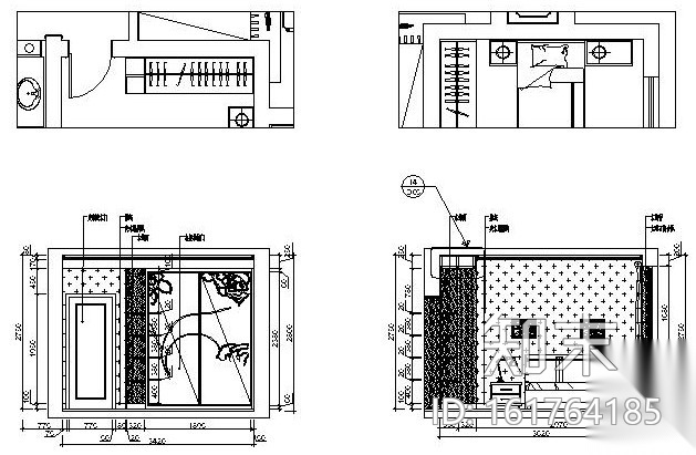 中西混搭风格住宅装修施工图设计（附高清效果图）cad施工图下载【ID:161764185】