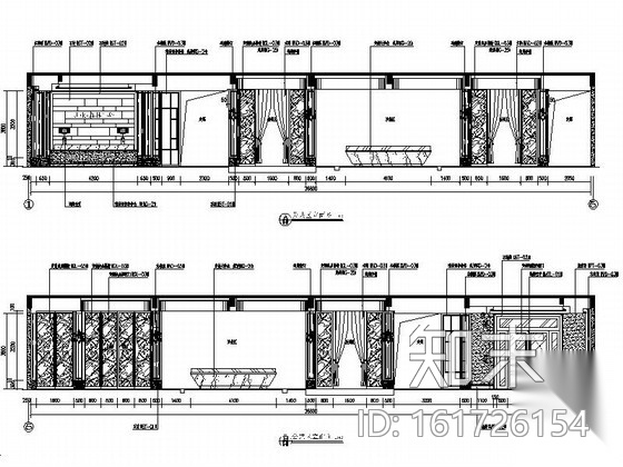 [郑州]金碧辉煌售楼处室内施工图（含电气系统及材料表）cad施工图下载【ID:161726154】