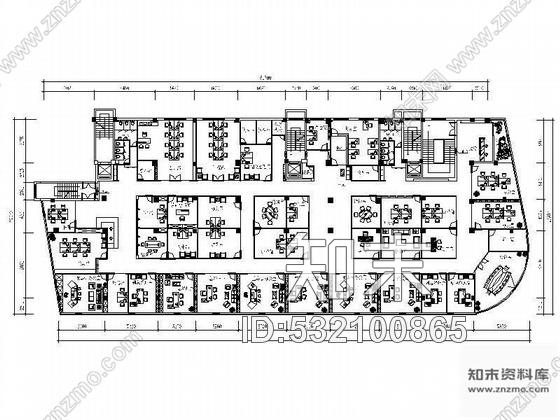 施工图温州某办公空间装修图cad施工图下载【ID:532100865】