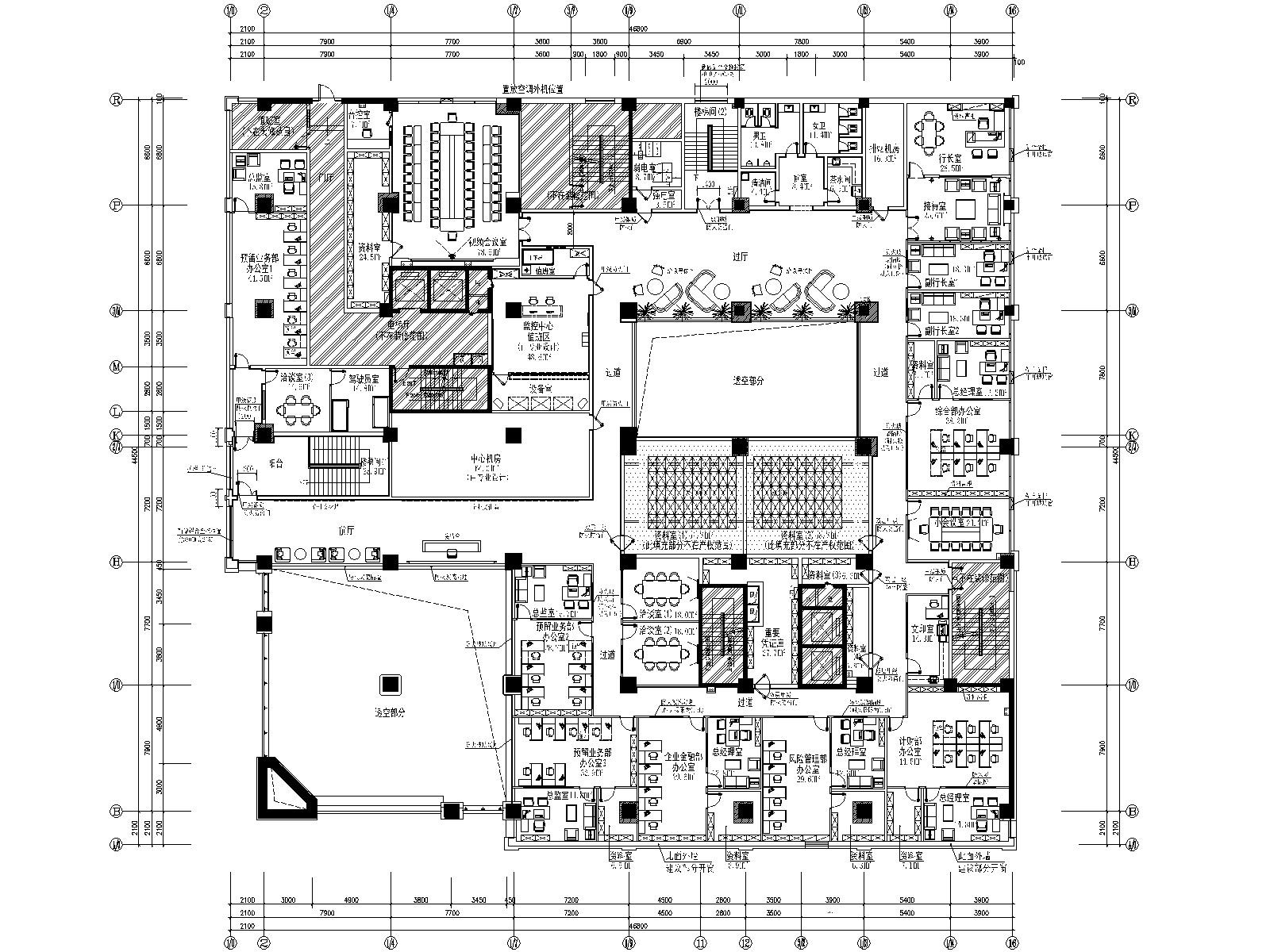 [六盘水]银行营业办公用房装饰装修图纸cad施工图下载【ID:160408479】