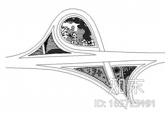 立交桥绿化平面图施工图下载【ID:165725191】