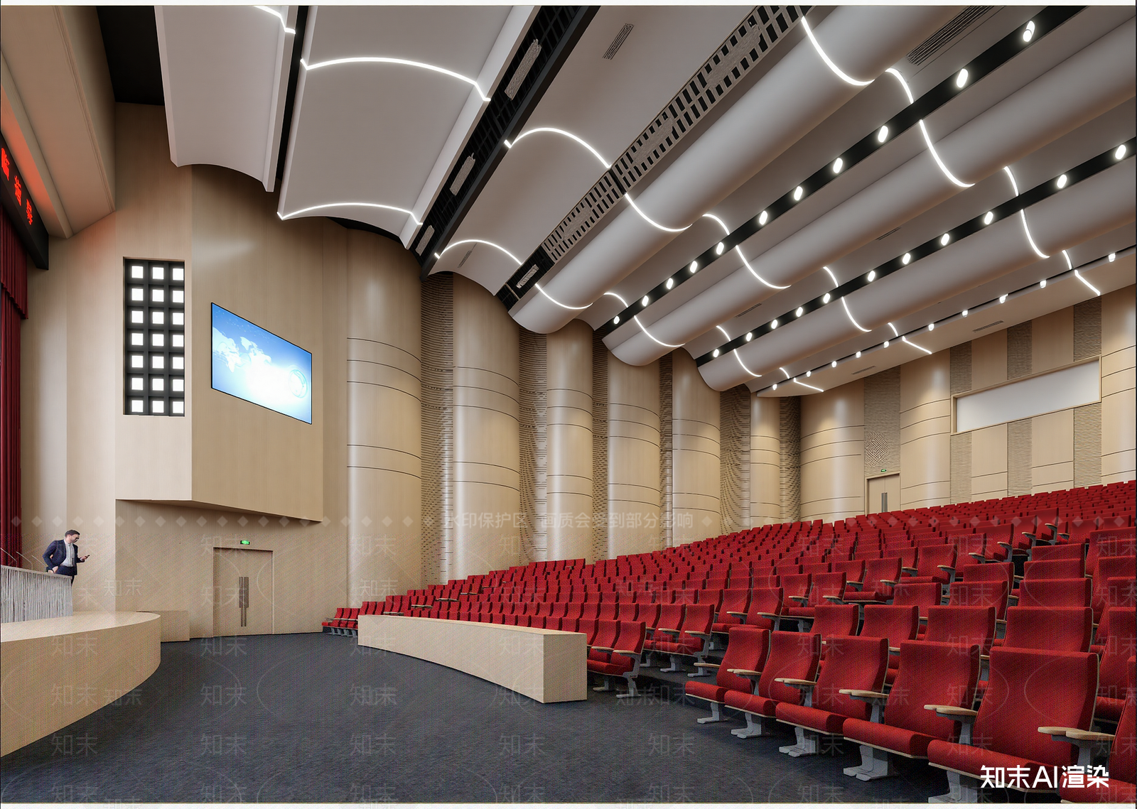 现代宴会厅3D模型下载【ID:1215129342】