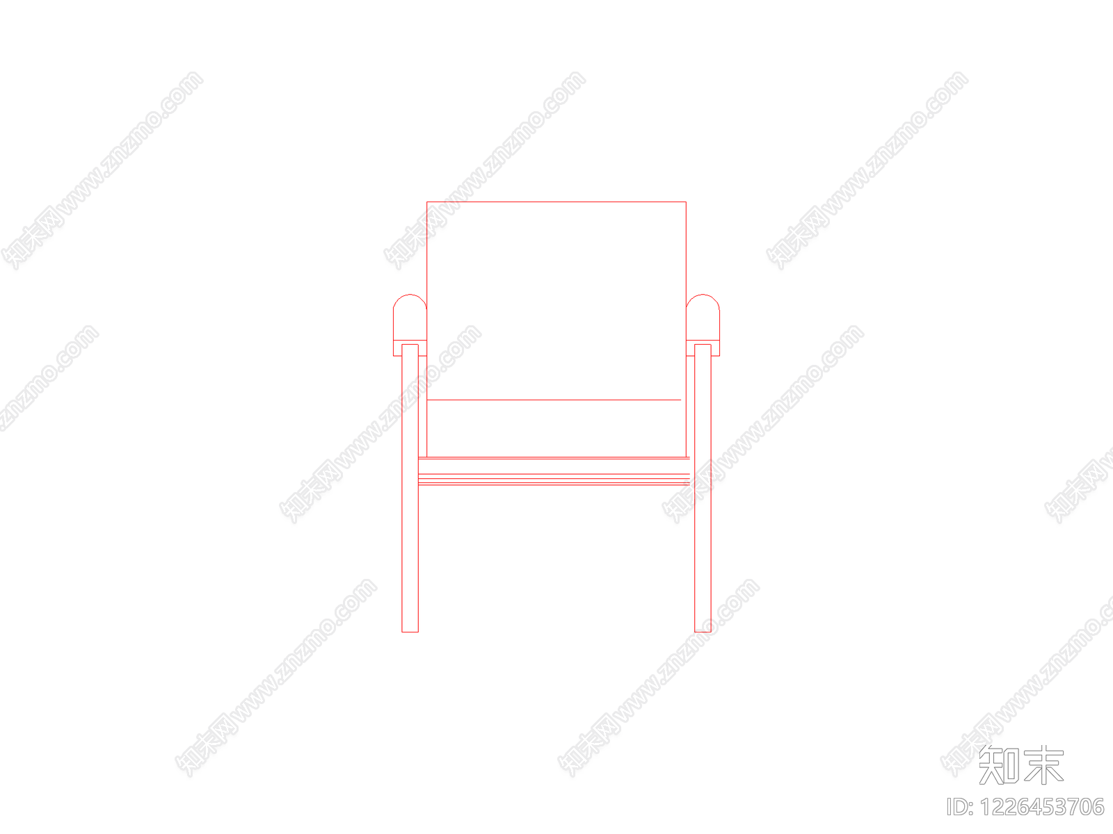 椅子cad施工图下载【ID:1226453706】
