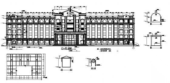 某县级五层医院建筑方案图cad施工图下载【ID:151593102】