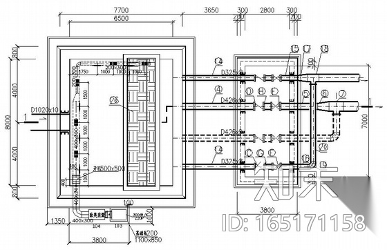 某污水提升泵站图纸cad施工图下载【ID:165171158】