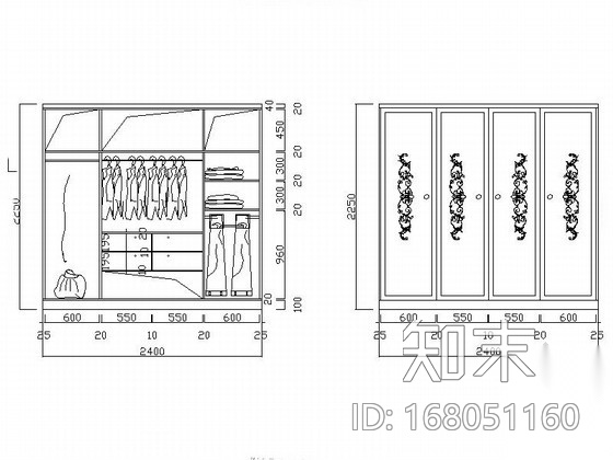 [江西]欧式住宅三居室样板房装修CAD施工图（含效果）施工图下载【ID:168051160】