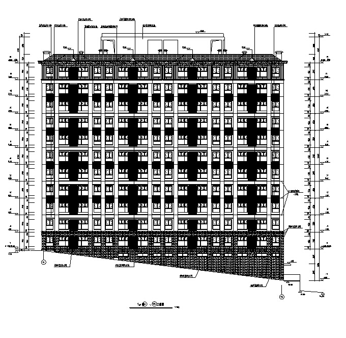 [深圳]高层倾斜地面住宅及配套公建建筑施工图（含多栋及...cad施工图下载【ID:149776176】