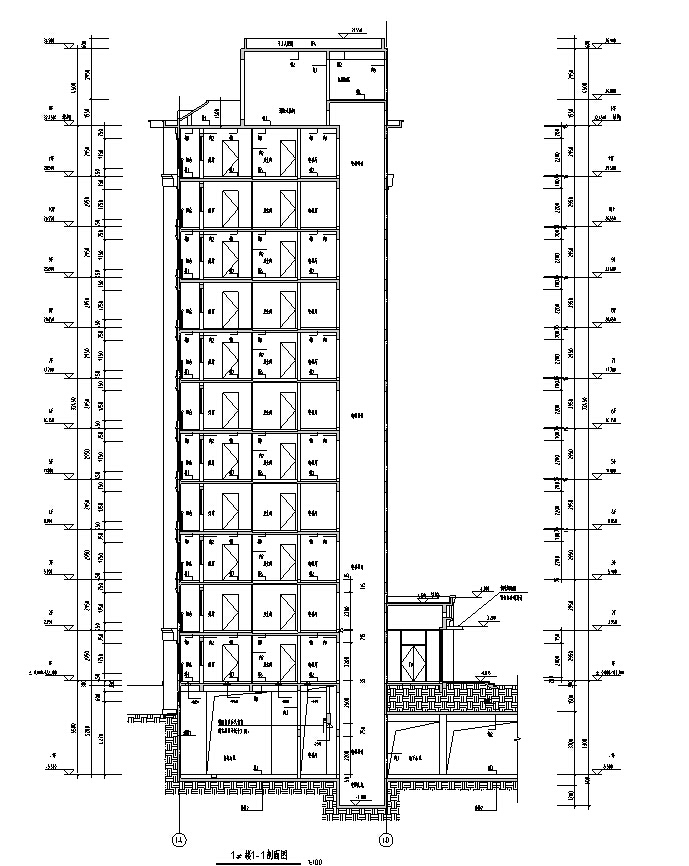 [深圳]高层倾斜地面住宅及配套公建建筑施工图（含多栋及...cad施工图下载【ID:149776176】