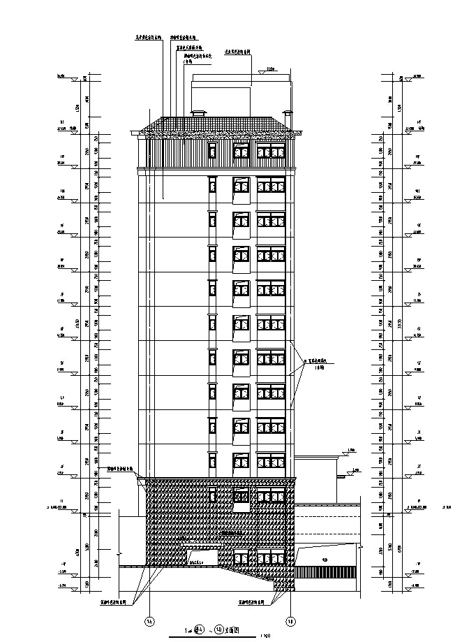 [深圳]高层倾斜地面住宅及配套公建建筑施工图（含多栋及...cad施工图下载【ID:149776176】