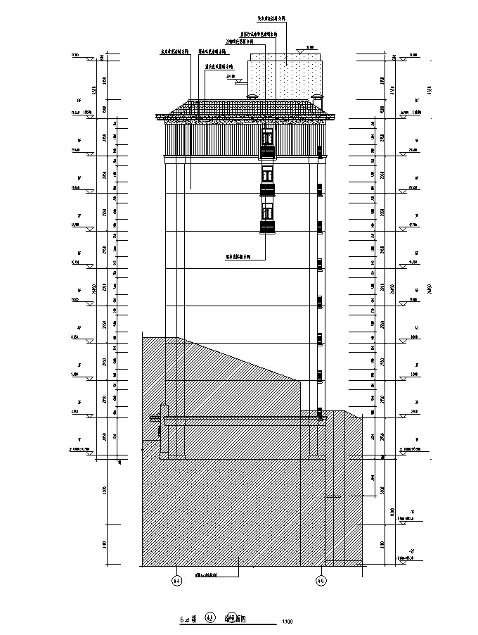 [深圳]高层倾斜地面住宅及配套公建建筑施工图（含多栋及...cad施工图下载【ID:149776176】