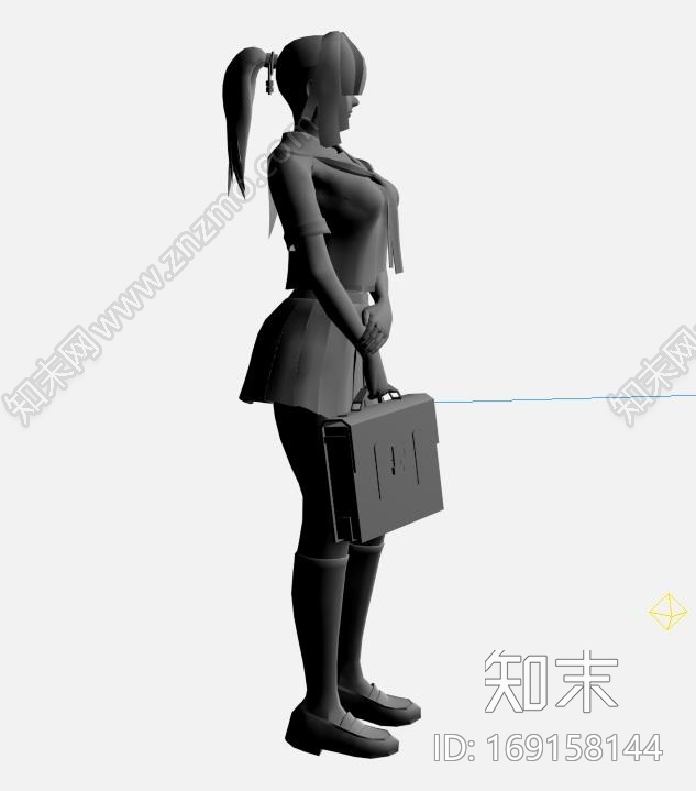 日本制服美少女CG模型下载【ID:169158144】