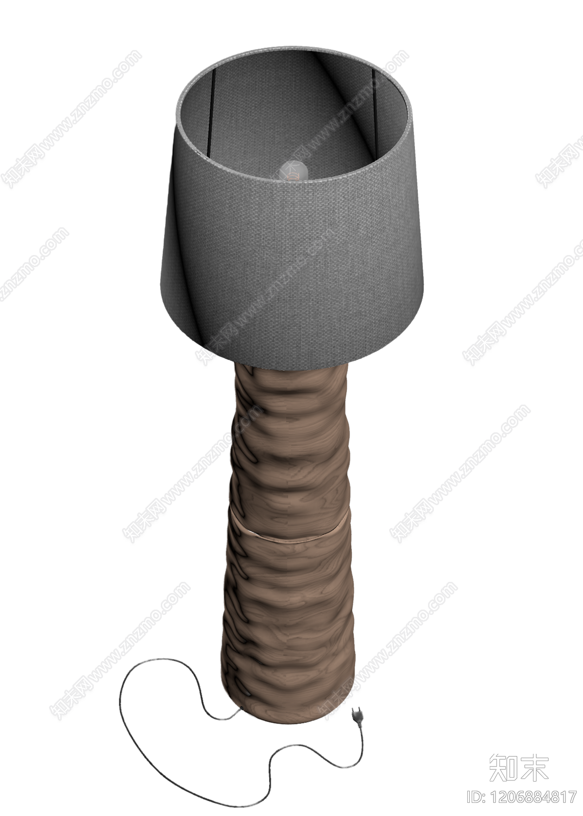 树干纹理落地灯3D模型下载【ID:1206884817】
