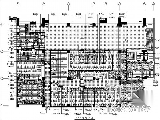 [江苏]某剧院大剧场后厅施工图（含效果）cad施工图下载【ID:164838187】