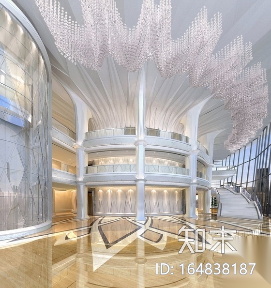 [江苏]某剧院大剧场后厅施工图（含效果）cad施工图下载【ID:164838187】