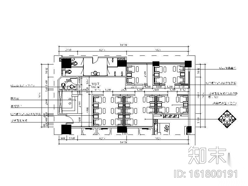 酒店休息区装修图cad施工图下载【ID:161800191】