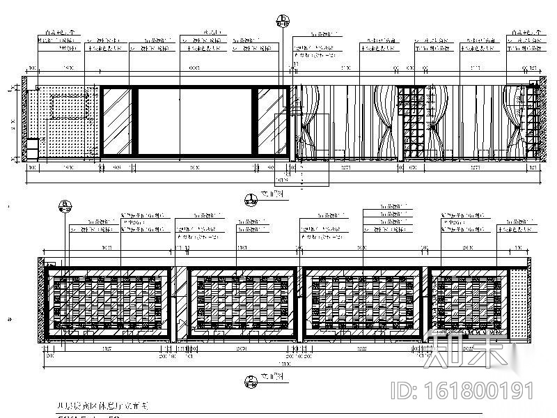 酒店休息区装修图cad施工图下载【ID:161800191】