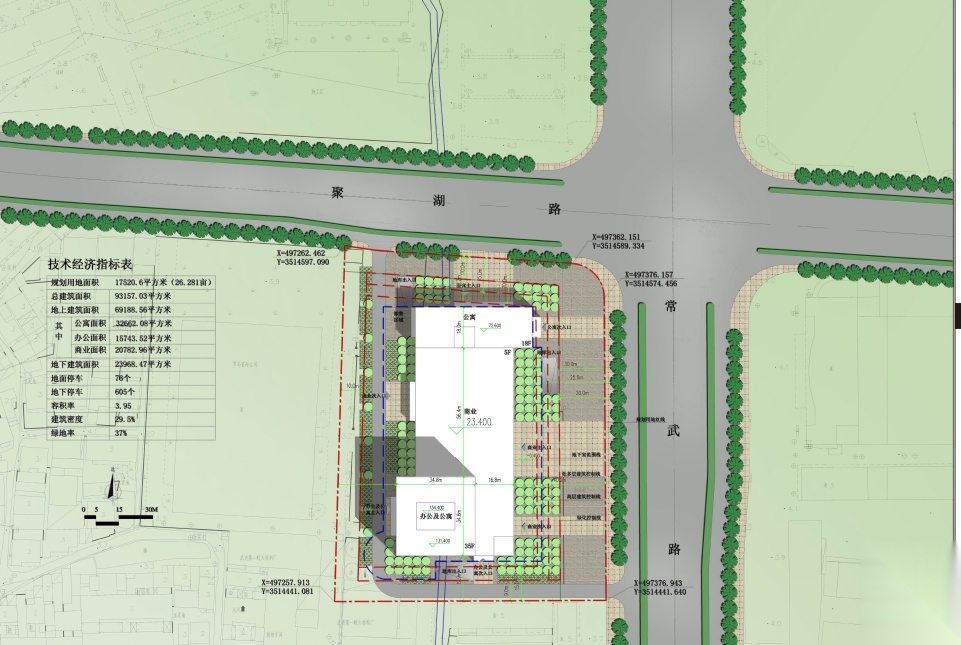 江苏省武进市新城建设大厦建筑设计方案文本cad施工图下载【ID:151474174】