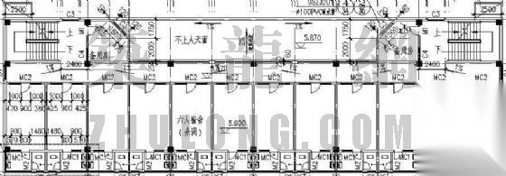 某宿舍楼建筑施工图（A）cad施工图下载【ID:149853149】