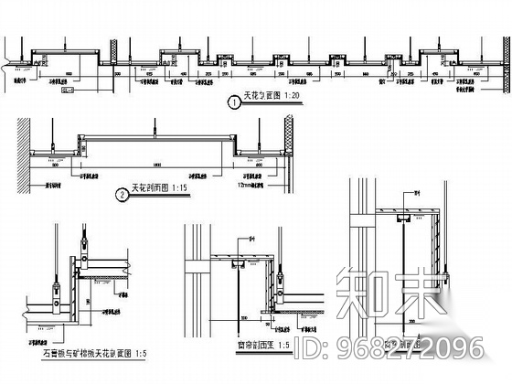 制药公司办公室装修图cad施工图下载【ID:968272096】